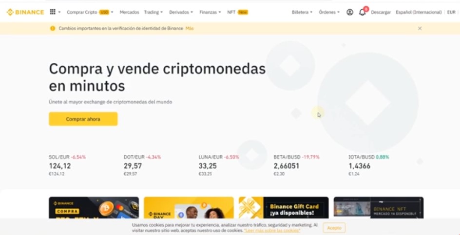Bitcoin a Binance exchangues